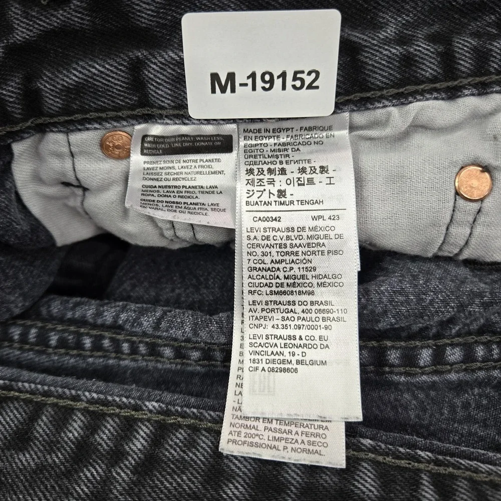 Levi's 501 Men Jeans 36X32 Black Denim Original Fit Straight Leg 29